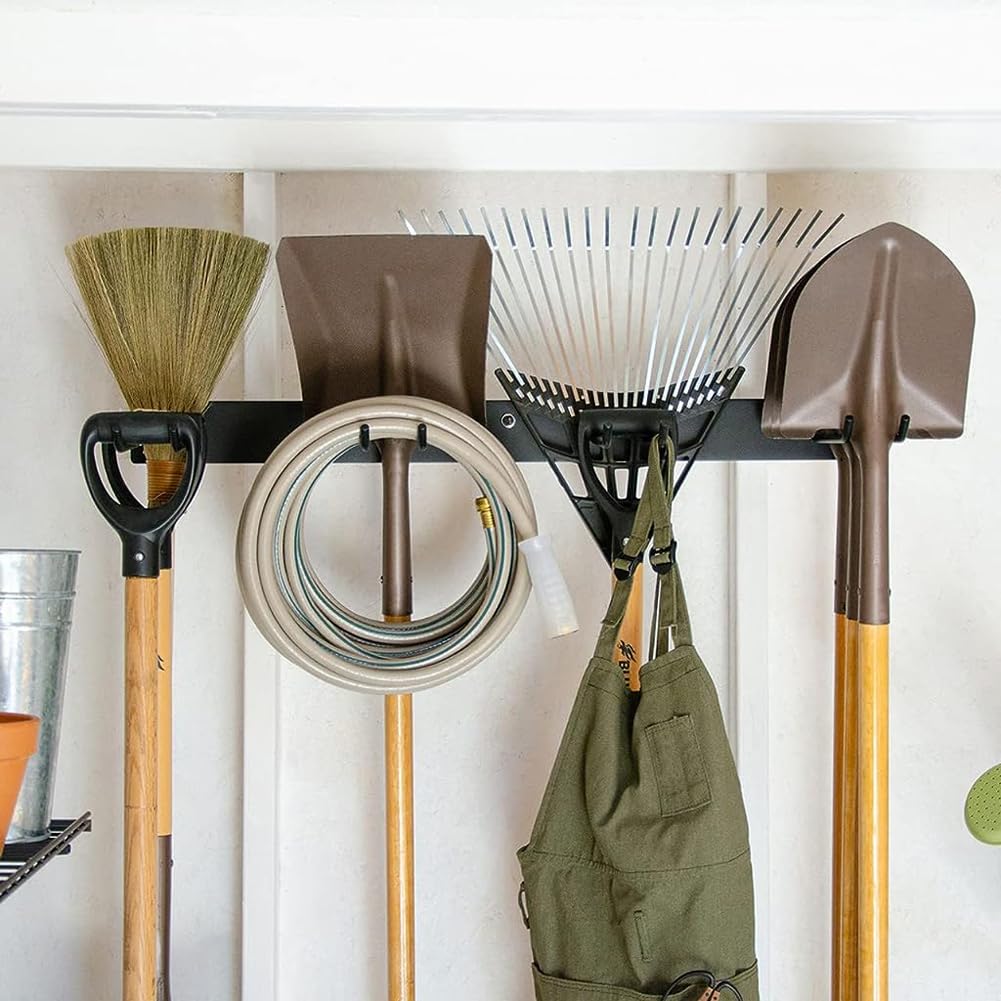 Serplex All Metal Garden Tool Organizer Garage Wall Mount Organizers and Storage with Heavy Duty Hooks Hangers for Hanging Landscaping Equipment, Ladder, Sport Gears, Hoses, Lawn Trimmer up to 250lbs Serplex All Metal Garden Tool Organizer Garage Wall Mount Organizers and Storage with Heavy Duty Hooks Hangers for Hanging Landscaping Equipment, Ladder, Sport Gears, Hoses, Lawn Trimmer up to 250lbs